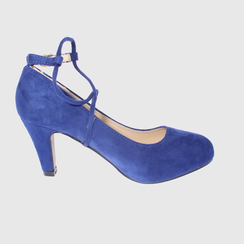 Zapato taco Azul Vía Franca Mujer-3