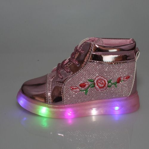 Zapatilla Con Luces Para Niño Color Rosa-4