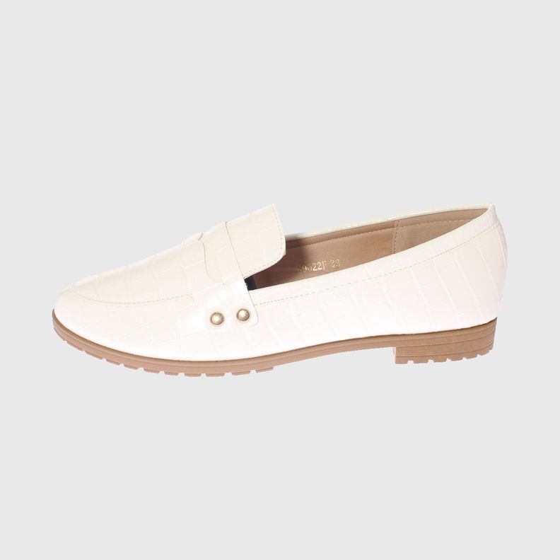 Mocasín Blanco Vía Franca Mujer-1