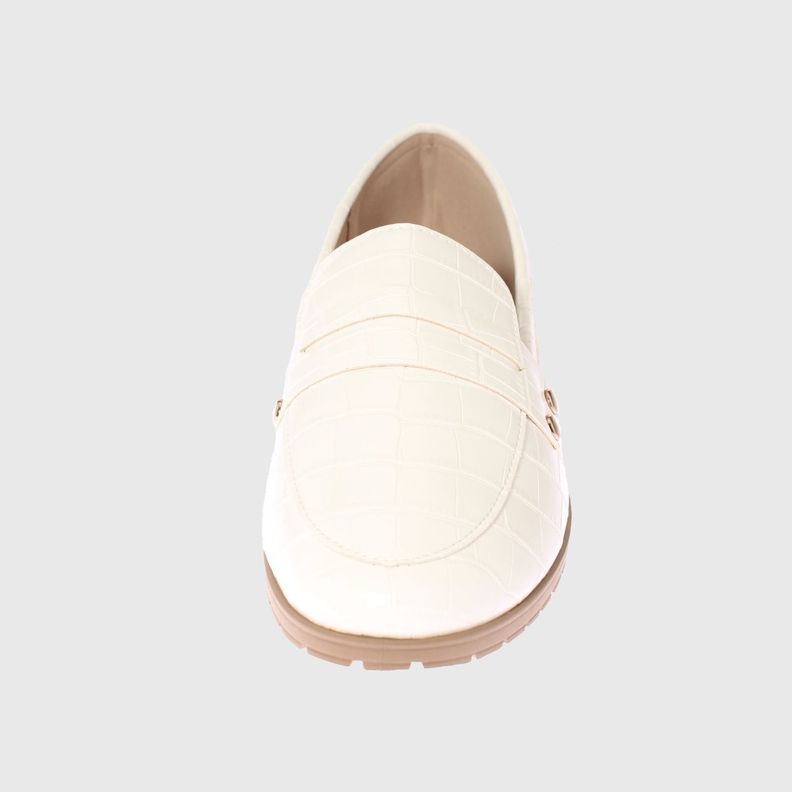 Mocasín Blanco Vía Franca Mujer-2