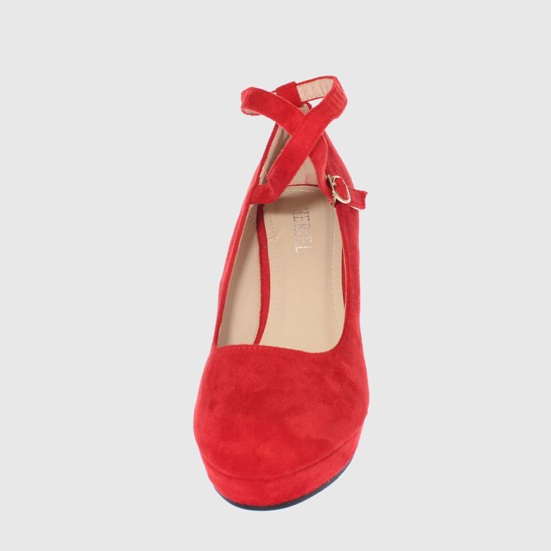 Zapato Plataforma Rojo Vía Franca Mujer-2