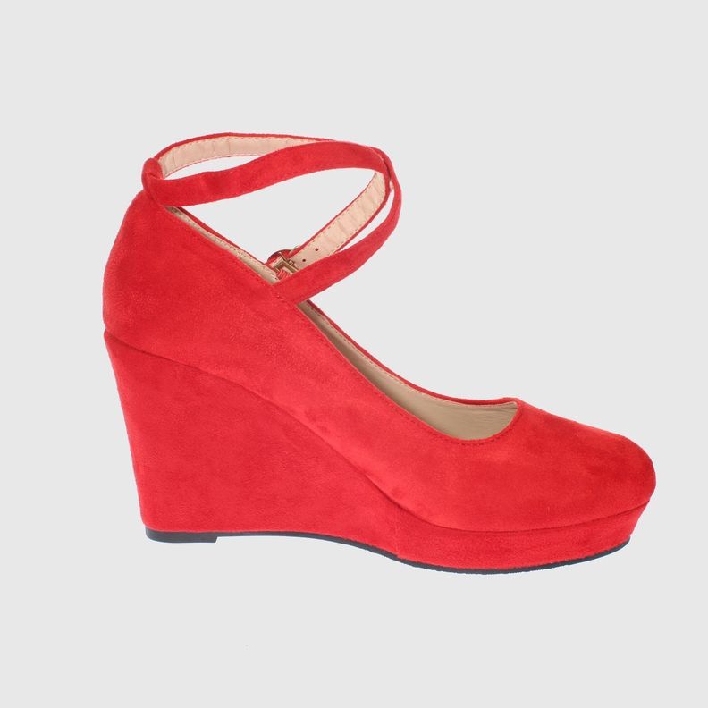 Zapato Plataforma Rojo Vía Franca Mujer-3