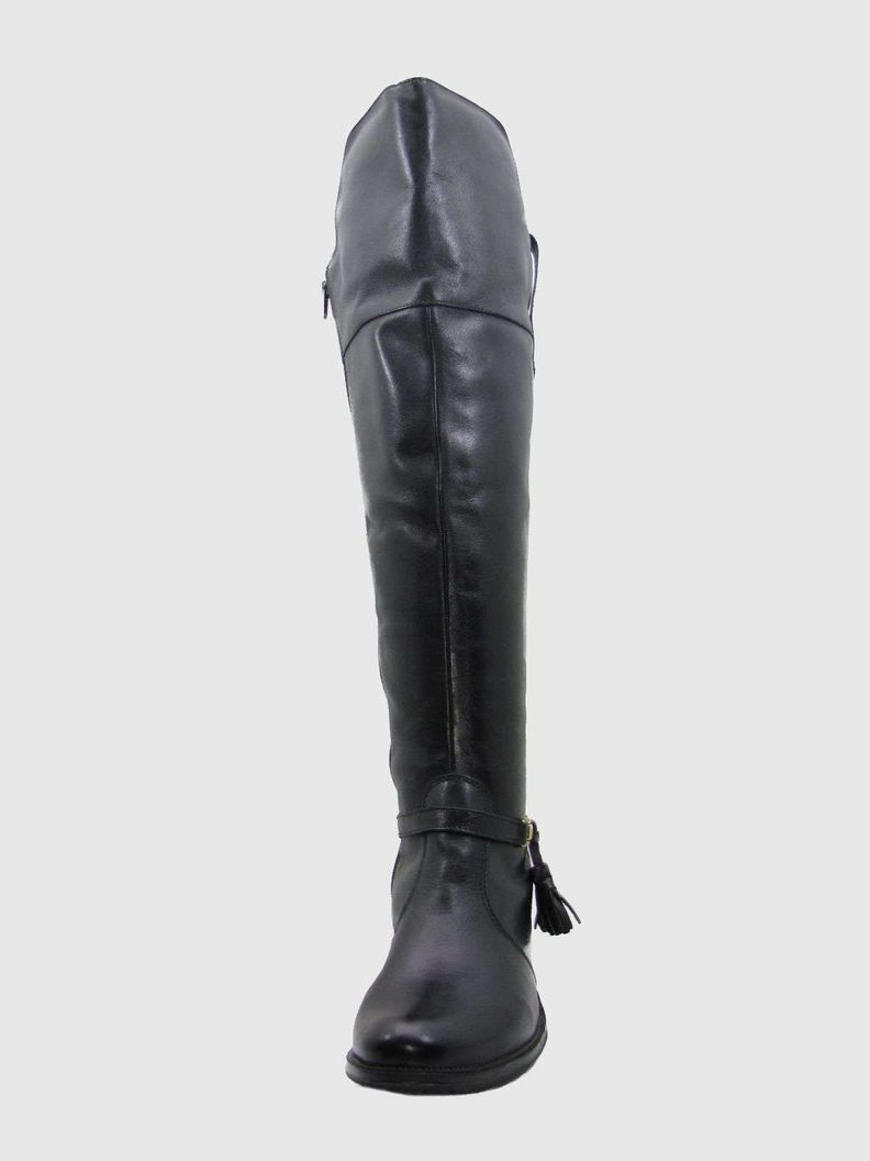 Bota Cuero Negro Vía Franca Mujer-1