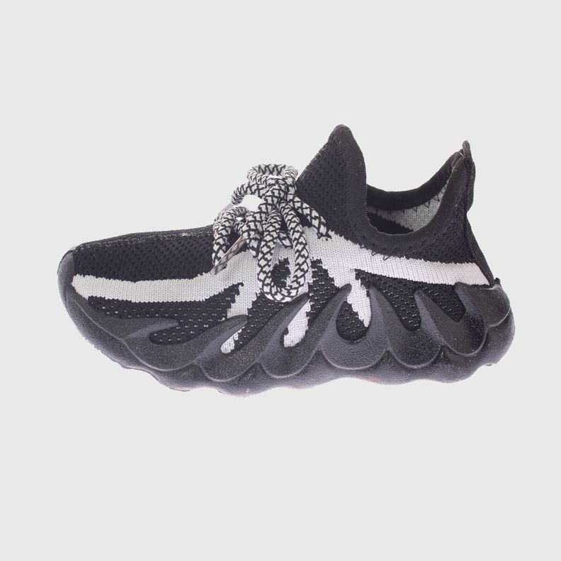 Zapatilla Kids Negro Gris Vía Franca Niño-1