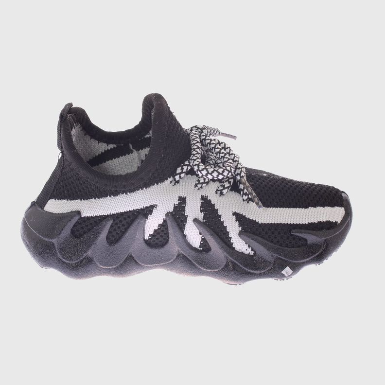 Zapatilla Kids Negro Gris Vía Franca Niño-3