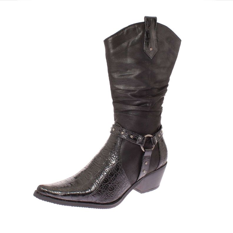 Bota Vaquera Negro Vía Franca Mujer Art: 52110BLACK-0
