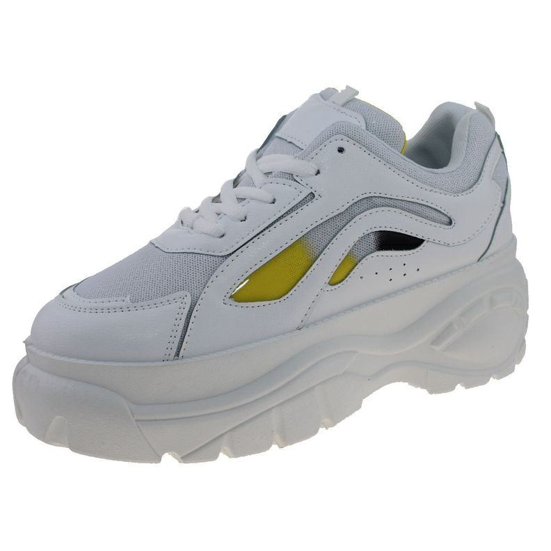 Zapatilla Terraplen Blanco/Amarillo Vía Franca Mujer-0