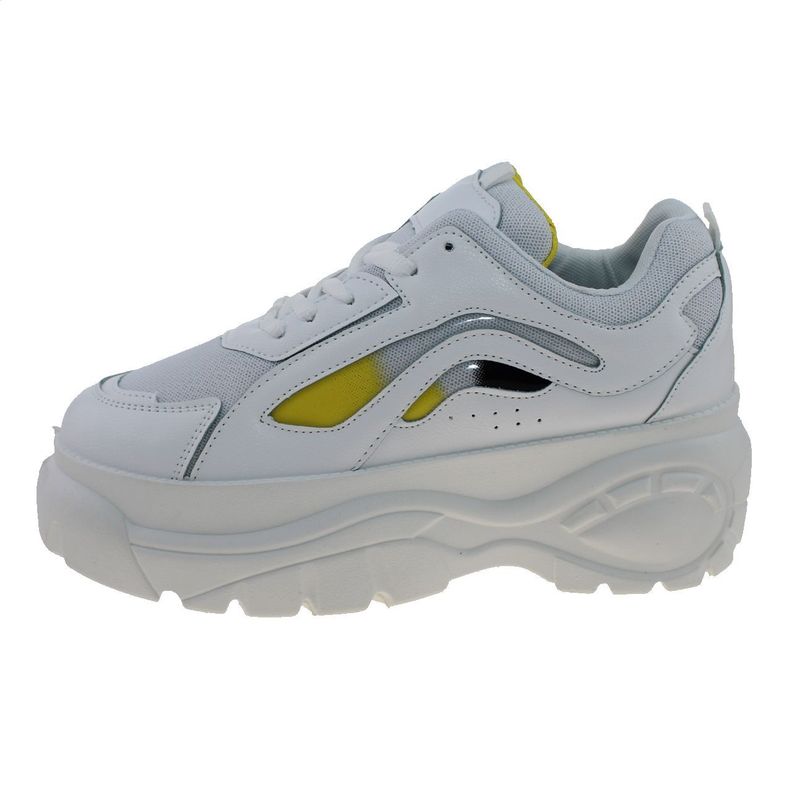 Zapatilla Terraplen Blanco/Amarillo Vía Franca Mujer-1