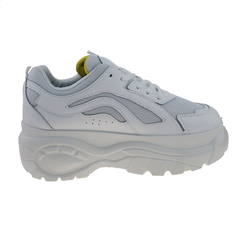 Zapatilla Terraplen Blanco/Amarillo Vía Franca Mujer-3
