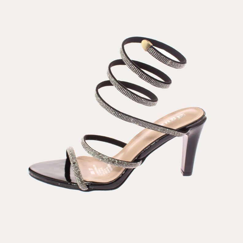 Sandalia Taco Negro Vía Franca Mujer Art: 52098BLACK-1