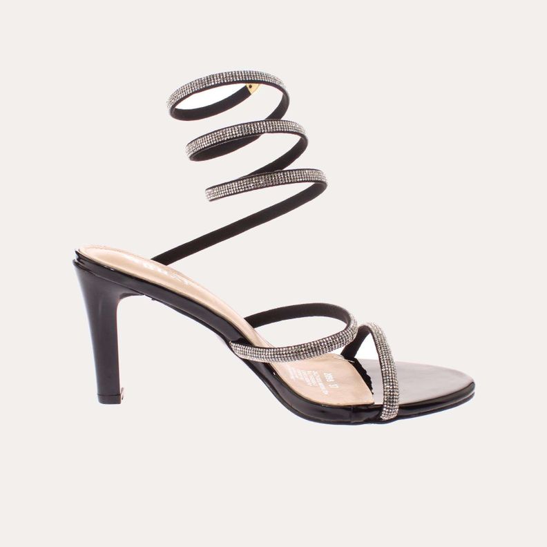 Sandalia Taco Negro Vía Franca Mujer Art: 52098BLACK-3