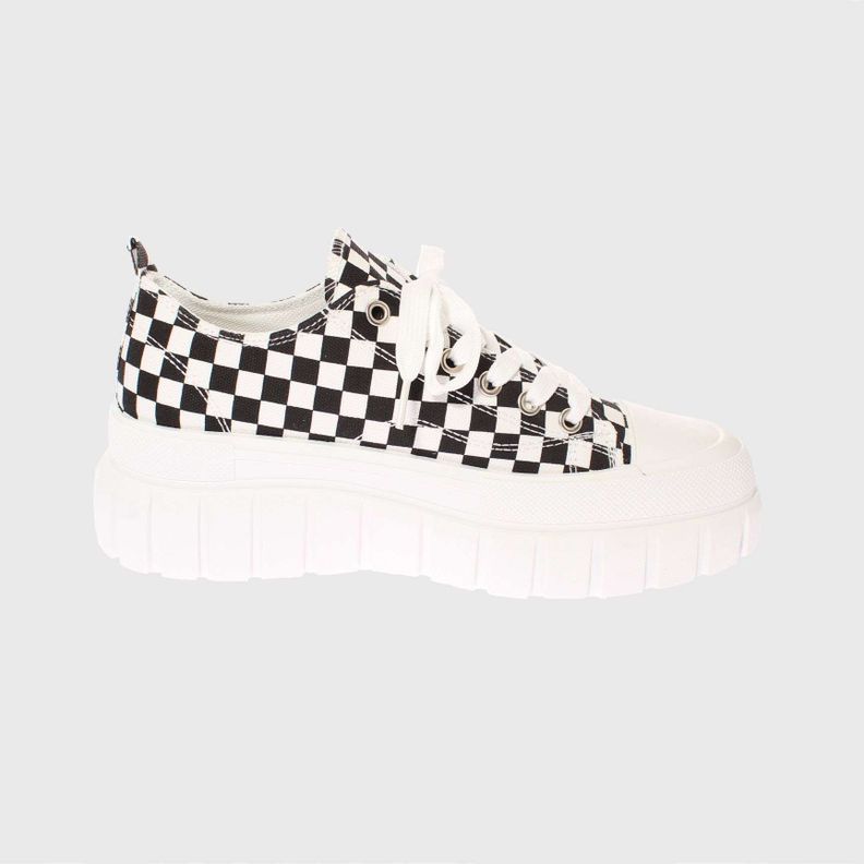 Zapatilla Lona Negro Vía Franca Mujer-3