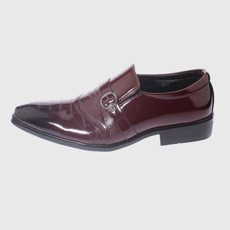 Zapato De Vestir Burdeo Vía Franca Hombre-1