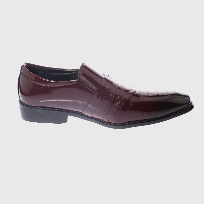 Zapato De Vestir Burdeo Vía Franca Hombre-3