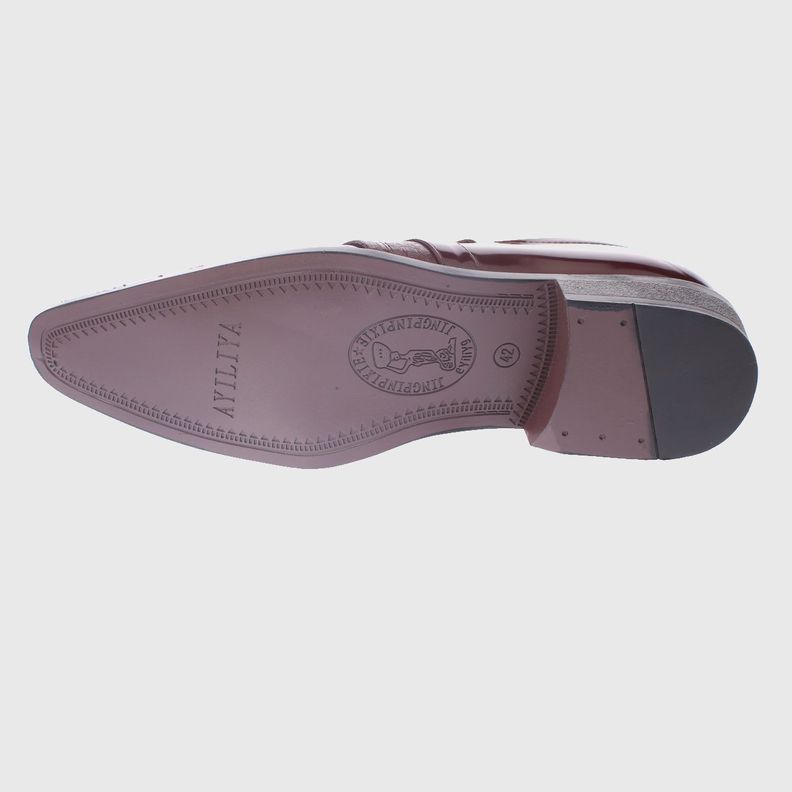 Zapato De Vestir Burdeo Vía Franca Hombre-4