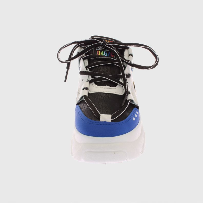 Zapatilla Plataforma Negro/Azul Vía Franca Mujer-2