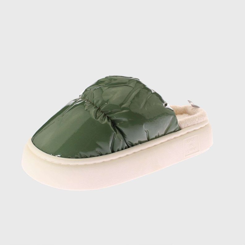 Pantufla Verde claro Vía Franca Mujer-1
