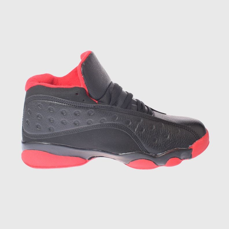 Zapatilla Caña Negro/Rojo Vía Franca Hombre-3