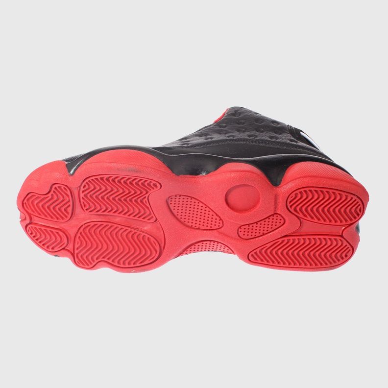 Zapatilla Caña Negro/Rojo Vía Franca Hombre-4