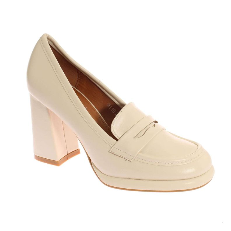 Zapato Tacón Blanco Vía Franca Mujer Art: 5W116BEIGE-0
