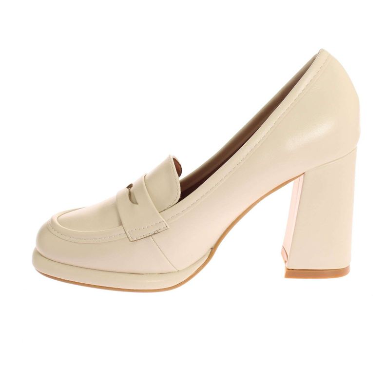 Zapato Tacón Blanco Vía Franca Mujer Art: 5W116BEIGE-3