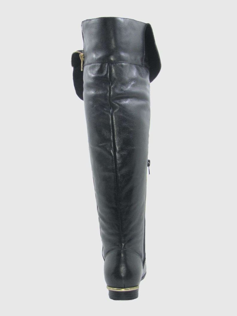 Bota Cuero Negro Vía Franca Mujer-1