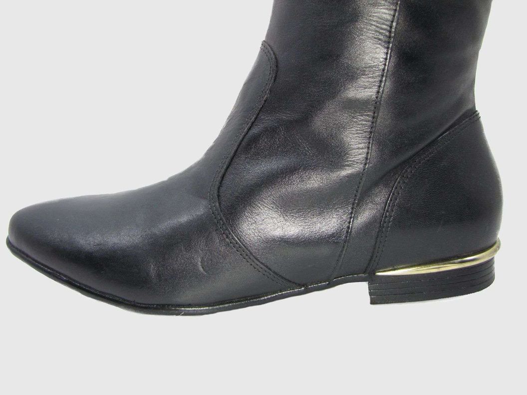 Bota Cuero Negro Vía Franca Mujer-4