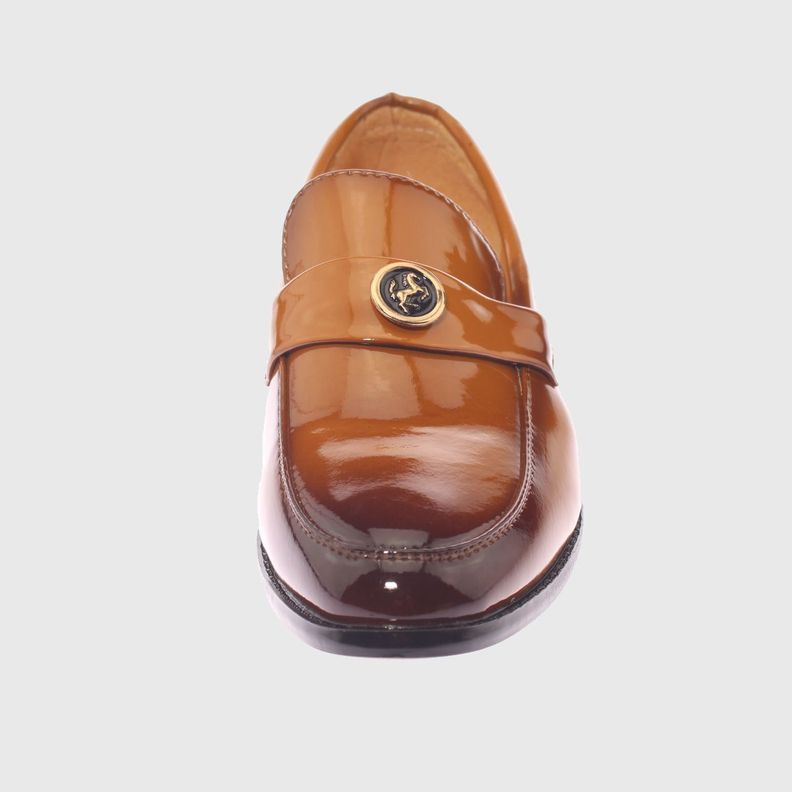 Zapato formal Camel Vía Franca Niño-2