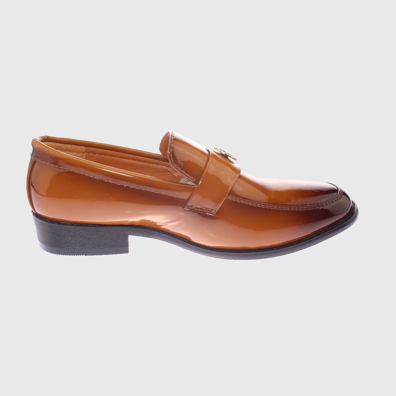 Zapato formal Camel Vía Franca Niño-3