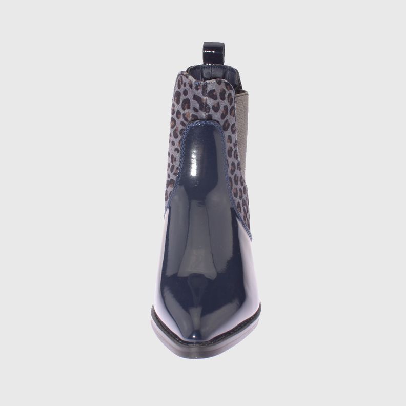 Botín Animal Print Navy Vía Franca Mujer-2