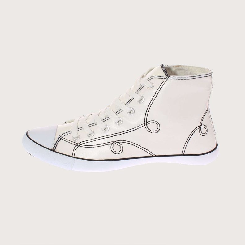 Zapatilla Lona Blanco Vía Franca Mujer Art: 5DSCO1086BLANCO-1