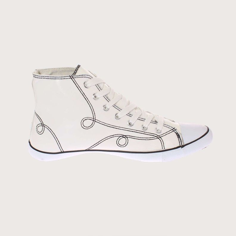 Zapatilla Lona Blanco Vía Franca Mujer Art: 5DSCO1086BLANCO-3
