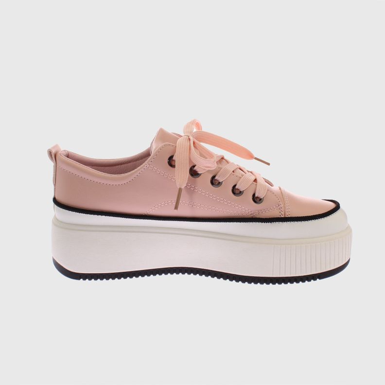 Zapatilla Plataforma Rosado Vía Franca Mujer-3