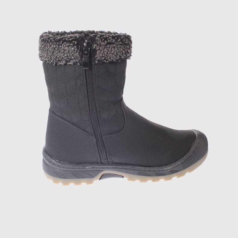 Bota Pom Pom Negro Vía Franca Niña-3