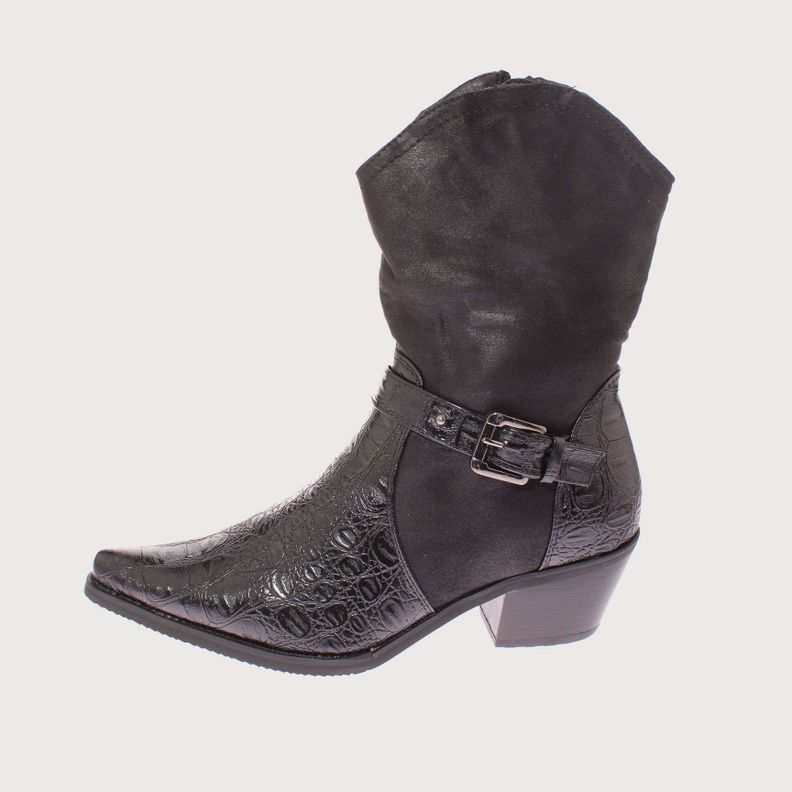 Bota Vaquera Negro Vía Franca Mujer Art: 52107BLACK-1