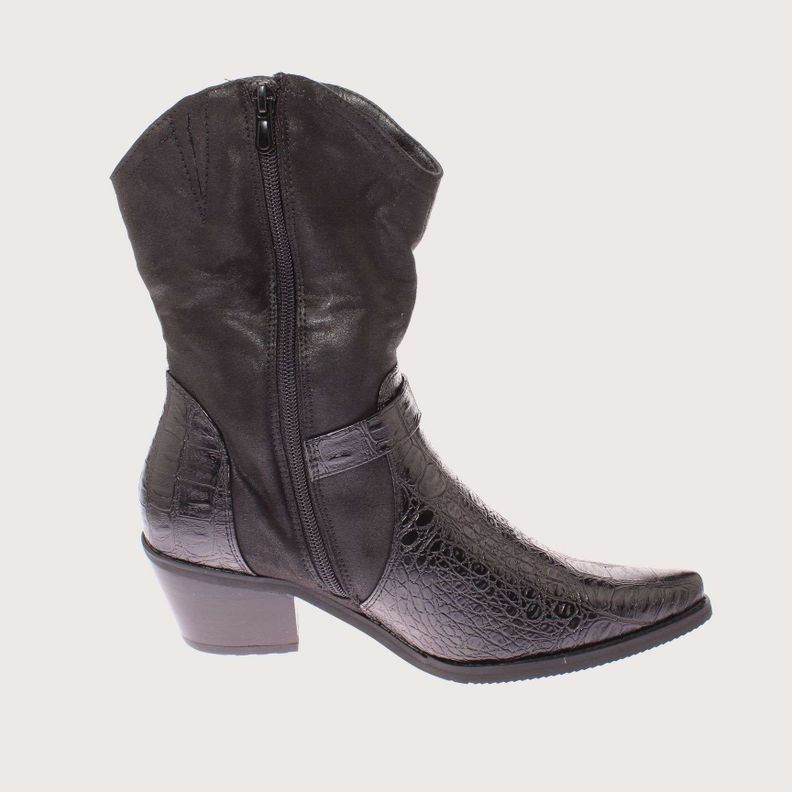 Bota Vaquera Negro Vía Franca Mujer Art: 52107BLACK-3