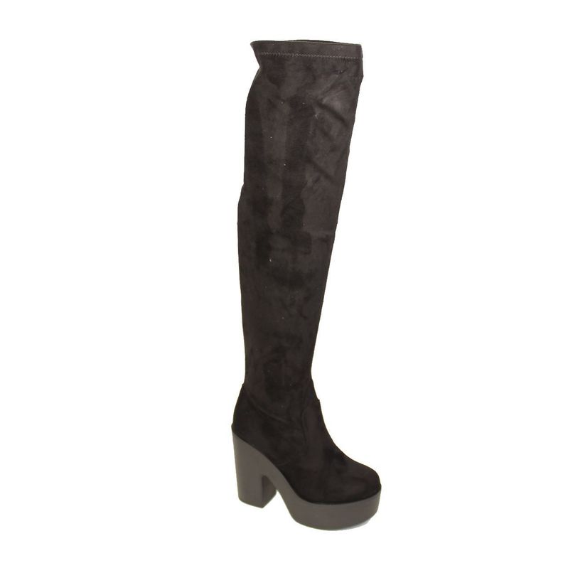 Bota Bucanera Negro Vía Franca Mujer-0