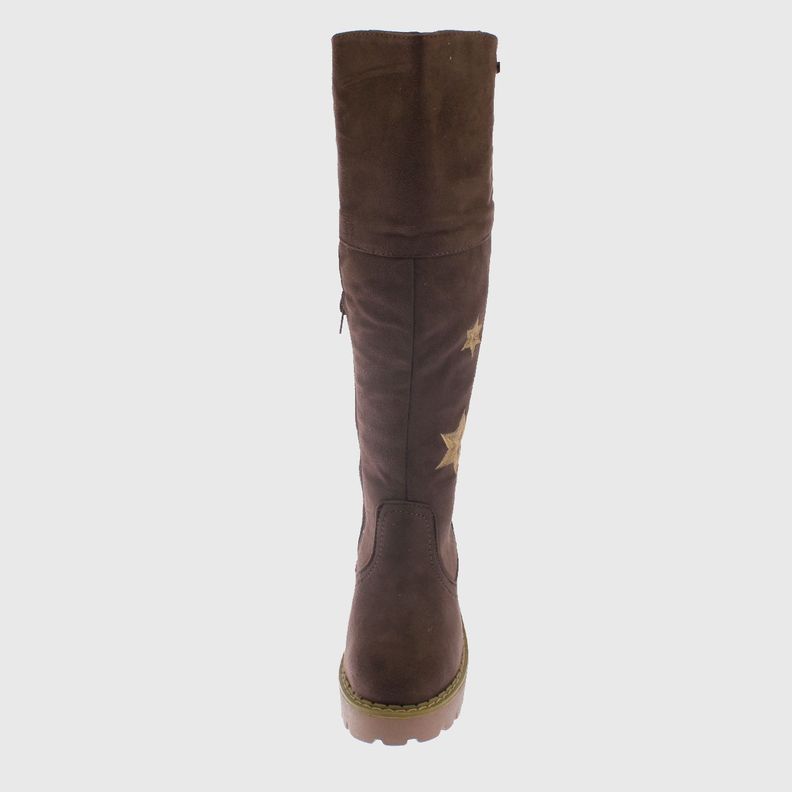 Bota bordada Taupe Vía franca Niña-1