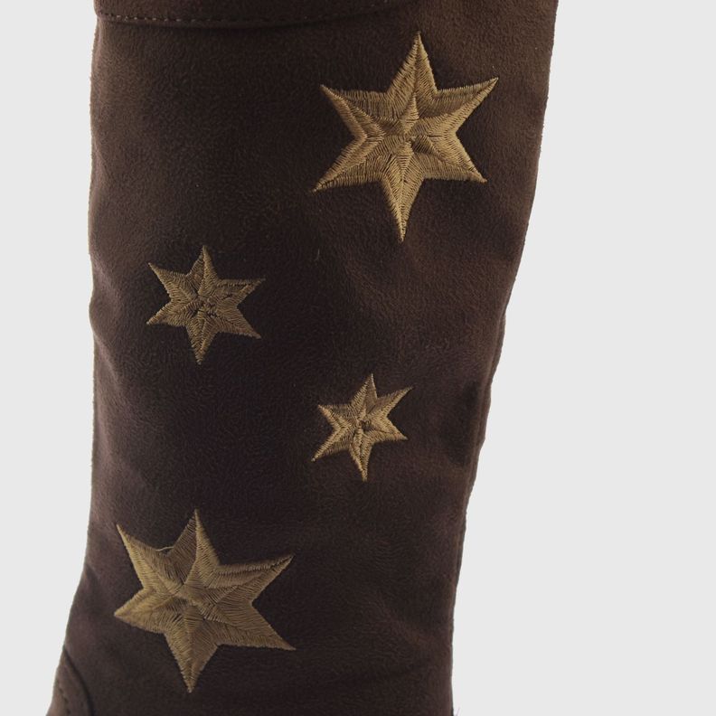 Bota bordada Taupe Vía franca Niña-4