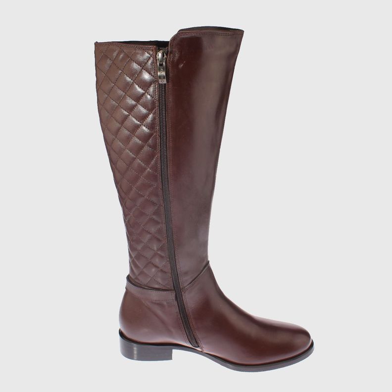 Bota Cuero Marrón Vía franca Mujer-2