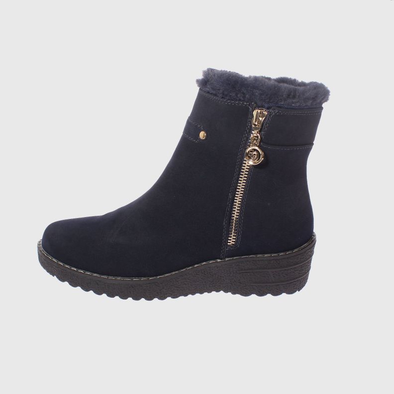 Botin Azul Marino Vía Franca Mujer-1