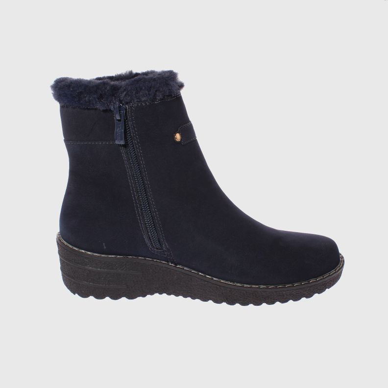 Botin Azul Marino Vía Franca Mujer-3