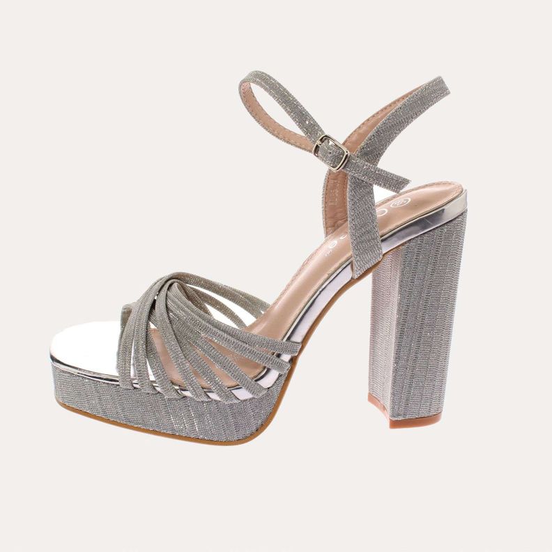 Sandalia Plateado Vía Franca Mujer Art: 5KD85SILVER-1