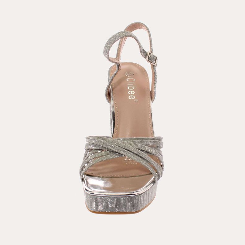 Sandalia Plateado Vía Franca Mujer Art: 5KD85SILVER-2