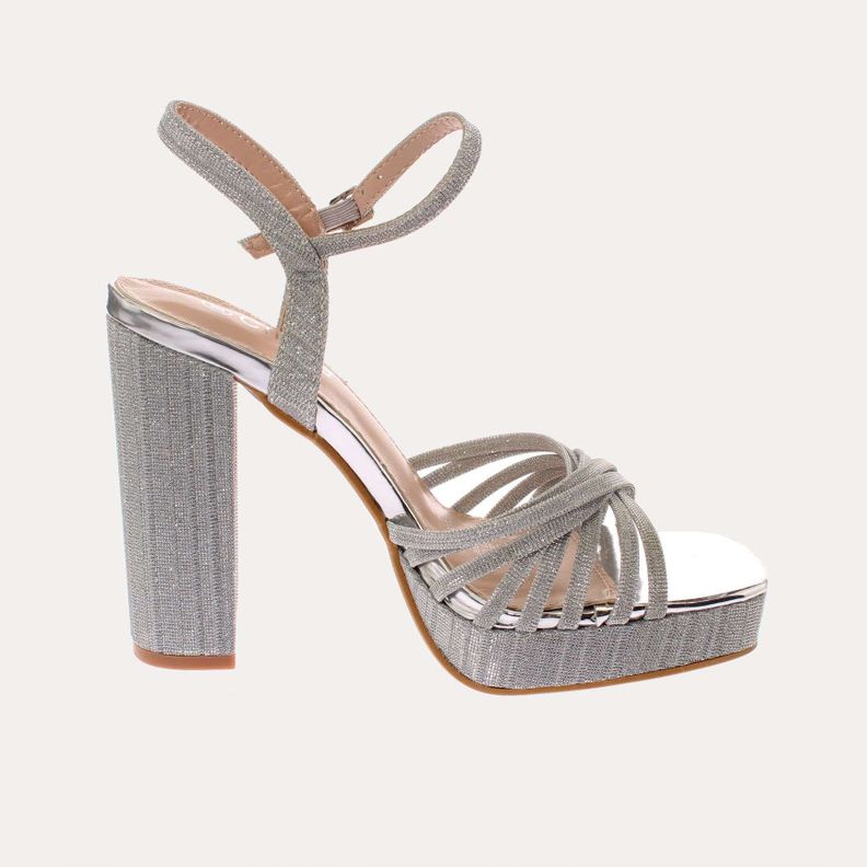 Sandalia Plateado Vía Franca Mujer Art: 5KD85SILVER-3