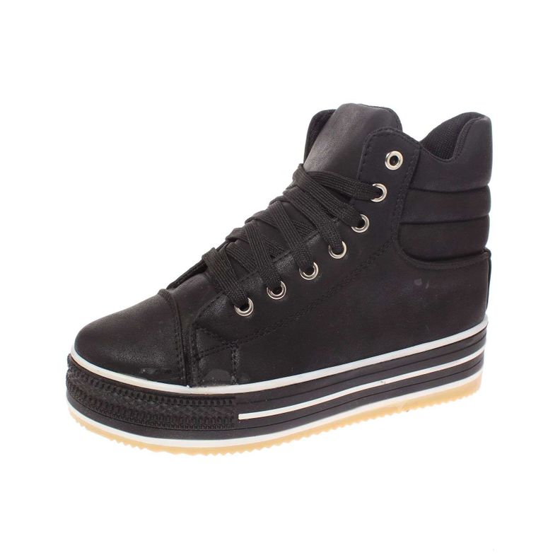 Zapatilla caña Negro Vía Franca Mujer Art: 5A2BLACK-0