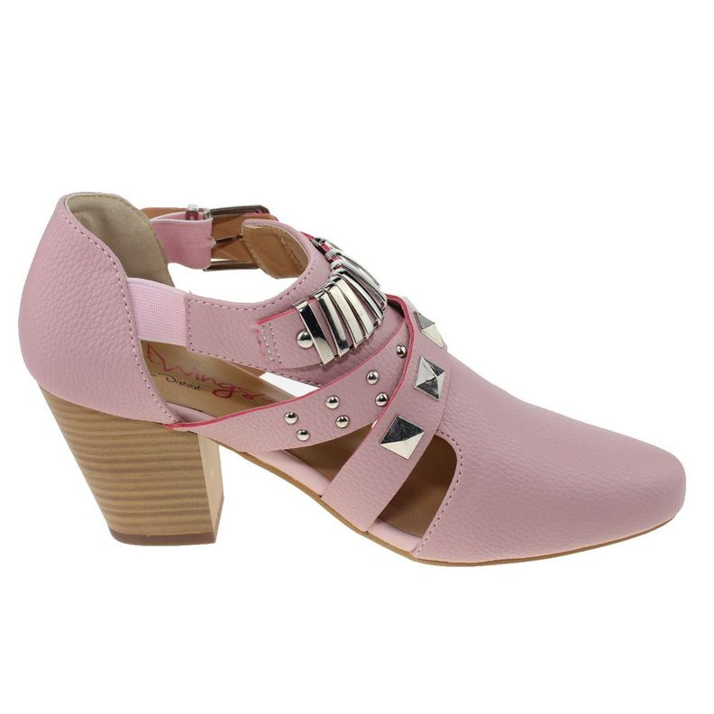 Botin Taco Rosado Vía Franca Mujer-1
