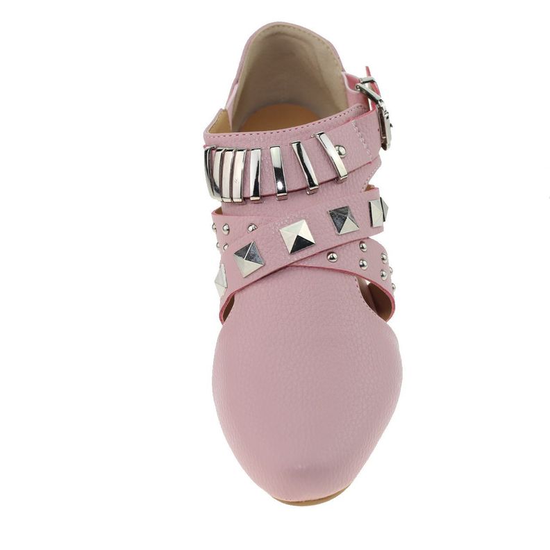 Botin Taco Rosado Vía Franca Mujer-2