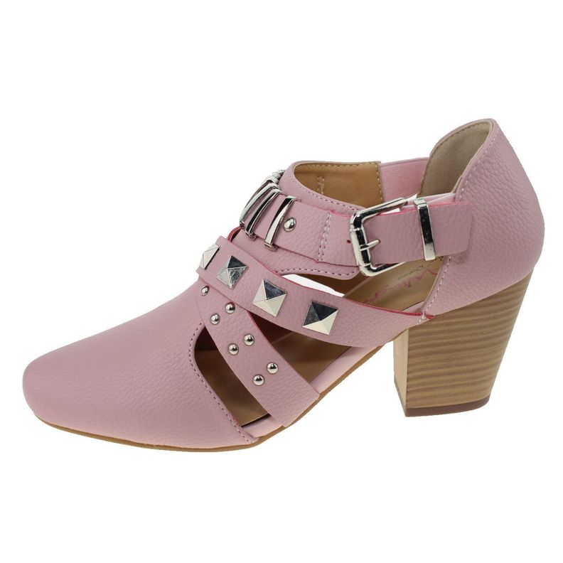 Botin Taco Rosado Vía Franca Mujer-3