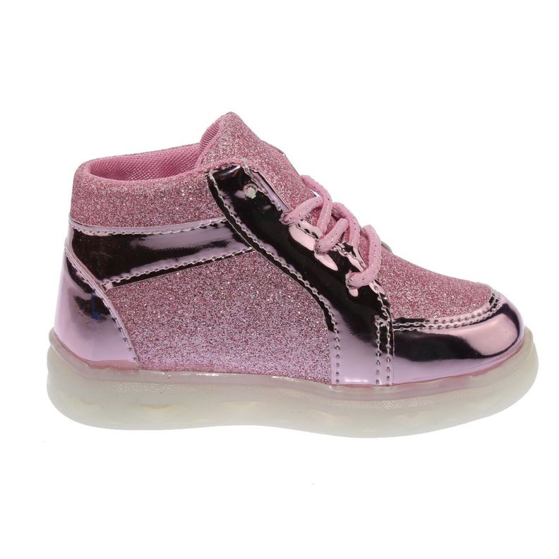 Zapatilla Con Luces Rosado Vía Franca Niña-2